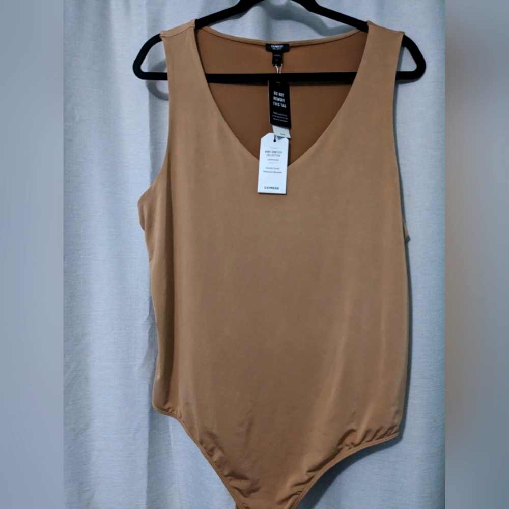 V neck Body Contour Bodysuit